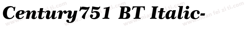 Century751 BT Italic字体转换